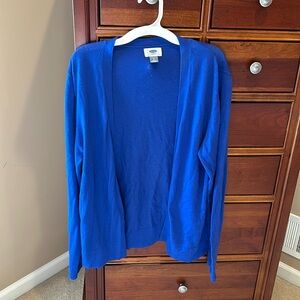 Old navy women’s cardigan, royal blue, size large, long sleeve